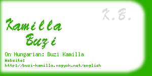 kamilla buzi business card